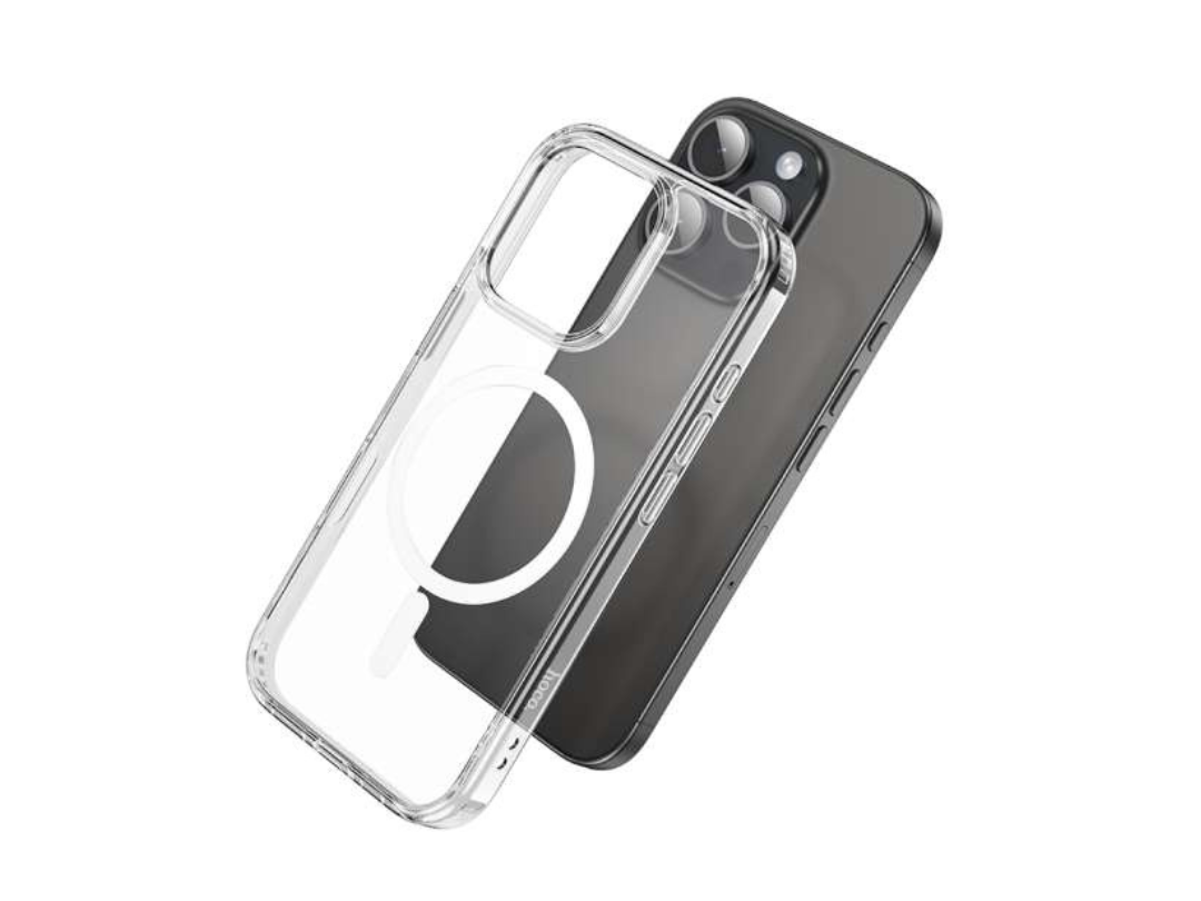 Hoco Magnetic Case for iPhone 16 Pro Max Transparent Wireless Charging Hoco Magnetic Case for iPhone 16 Pro Max Transparent Wireless Charging